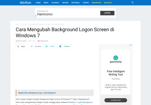 
                            2. Cara Mengubah Background Logon Screen di Windows 7 | WinPoin