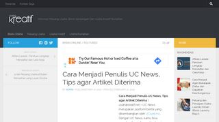 
                            9. Cara Menjadi Penulis UC News, Tips agar Artikel Diterima | U-Kreatif