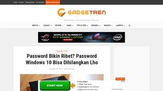 
                            8. Cara Menonaktifkan Password di Windows 10 | Gadgetren