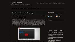 
                            3. Cara Menonton Youtube 18+ Tanpa Login | Cyber Connex