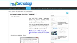 
                            5. Cara merubah gambar Login Screen di Windows 7 - Info Teknologi