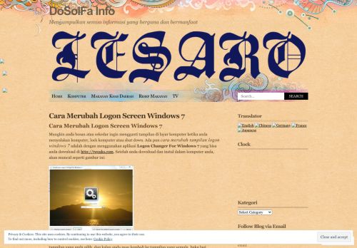 
                            8. Cara Merubah Logon Screen Windows 7 | DoSolFa Info