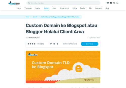 
                            4. cara merubah url di blogger dengan domain sendiri | DomaiNesia