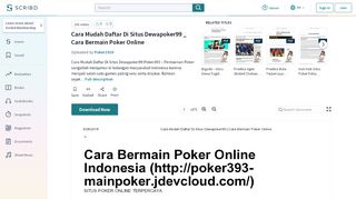 
                            5. Cara Mudah Daftar Di Situs Dewapoker99 _ Cara Bermain Poker Online