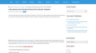 
                            5. Cara Mudah Daftar (Registrasi) MTix Online TERBARU! | Kusnendar