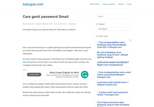 
                            11. Cara mudah ganti password gmail kamu (#3 menit selesai) - bukugue