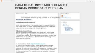 
                            7. cara mudah investasi di clashfx dengan income 30 jt perbulan: 2015