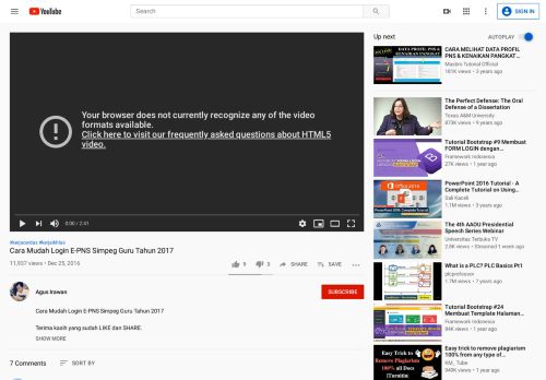 
                            3. Cara Mudah Login E-PNS Simpeg Guru Tahun 2017 - YouTube