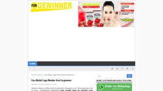 
                            2. Cara Mudah Login Member Area Forgewinner - Bisnis Forgewinner Di ...