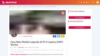 
                            6. Cara Mudah Main Mobile Legends di PC/Laptop (100% Works ...