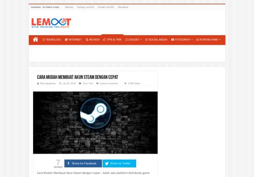 
                            7. Cara Mudah Membuat Akun Steam dengan Cepat | LemOOt