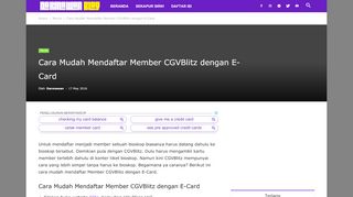 
                            10. Cara Mudah Mendaftar Member CGVBlitz dengan E-Card | Darmawan ...