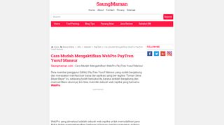 
                            1. Cara Mudah Mengaktifkan WebPro PayTren Yusuf Mansur