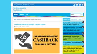 
                            12. Cara Mudah Mengecek Cashback Transaksi Paytren - Panduan Mitra ...