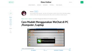 
                            6. Cara Mudah Menggunakan WeChat di PC /Komputer /Laptop