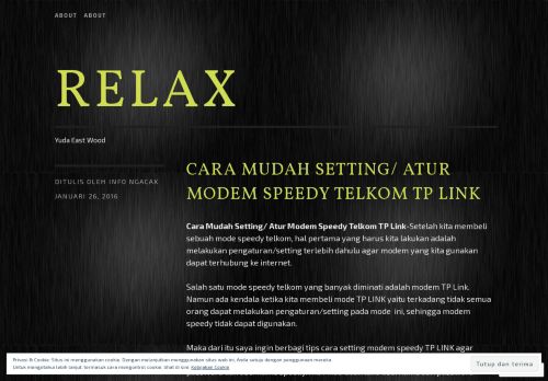 
                            10. CARA MUDAH SETTING/ ATUR MODEM SPEEDY TELKOM TP LINK ...