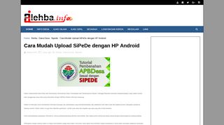 
                            10. Cara Mudah Upload SiPeDe dengan HP Android - Alehba info