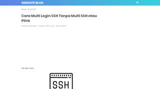 
                            3. Cara Multi Login SSH Tanpa Multi SSH atau Plink - Gersuite Blog