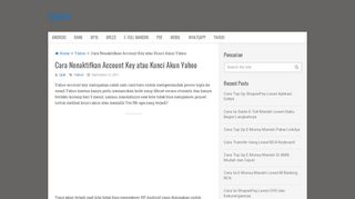 
                            7. Cara Nonaktifkan Account Key atau Kunci Akun Yahoo - Opikini