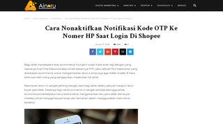 
                            6. Cara Nonaktifkan Notifikasi Kode OTP Ke Nomer HP Saat Login Di...