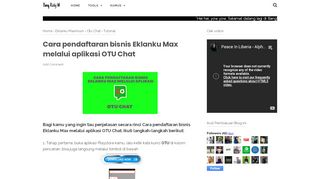 
                            8. Cara pendaftaran bisnis Eklanku Max melalui aplikasi OTU Chat ...