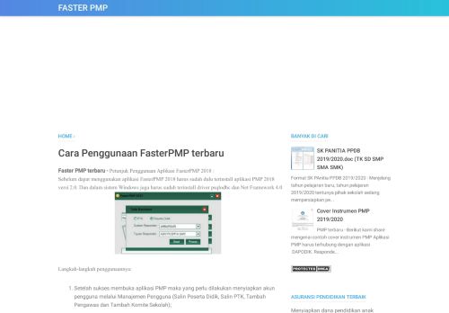 
                            9. Cara Penggunaan FasterPMP 2018