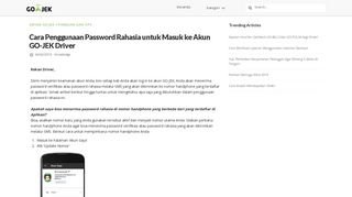 
                            9. Cara Penggunaan Password Rahasia untuk Masuk ... - Driver GO-JEK