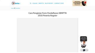 
                            2. Cara Pengisian Form Pendaftaran SBMPTN 2018 Peserta Reguler ...