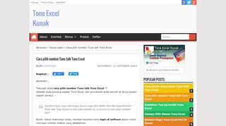 
                            12. Cara pilih nombor Tune talk Tone Excel - Tone Excel Kunak