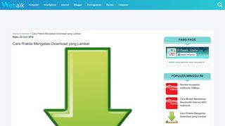 
                            8. Cara Praktis Mengatasi Download yang Lambat | WeBaik
