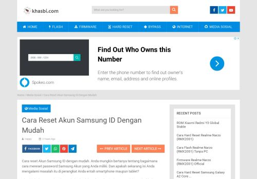 
                            3. Cara Reset Akun Samsung ID Dengan Mudah | khasbi.com™