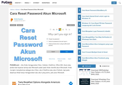 
                            7. Cara Reset Password Akun Microsoft - Pugam