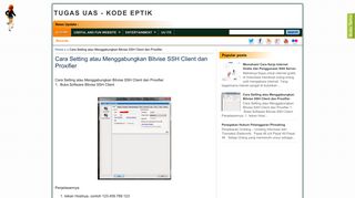 
                            10. Cara Setting atau Menggabungkan Bitvise SSH Client dan Proxifier ...