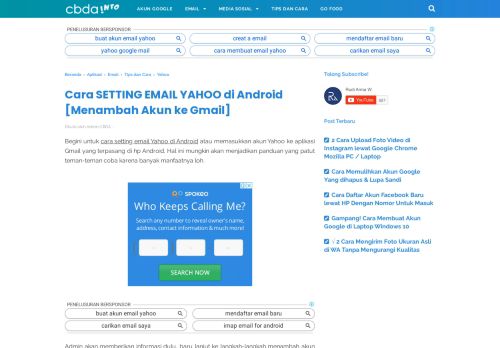 
                            5. Cara SETTING EMAIL YAHOO di Android [Menambah Akun ke Gmail ...
