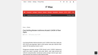 
                            8. Cara Setting Modem IndiHome Alcatel I-240W-A Fiber Optic - IT Wae