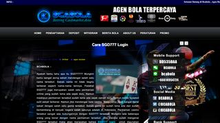 
                            13. Cara SGD777 Login | Agen Bola Terbaik Di Indonesia