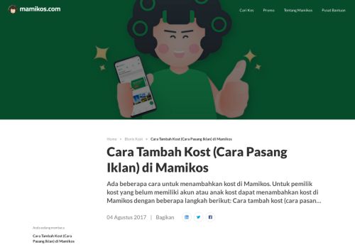 
                            8. Cara Tambah Kost di Mamikos - Mamikos Info