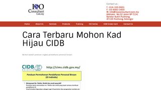 
                            11. Cara Terbaru Mohon Kad Hijau CIDB - ISO Consultant ...