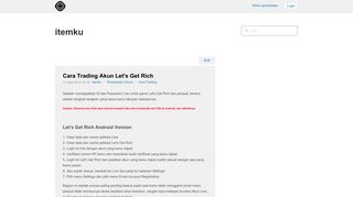 
                            11. Cara Trading Akun Let's Get Rich – itemku