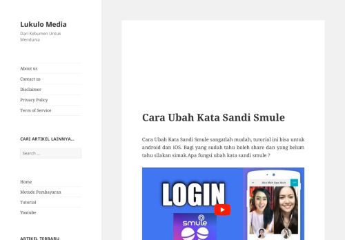 
                            12. Cara Ubah Kata Sandi Smule | Lukulo Media