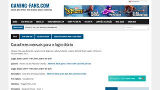 
                            10. Caractere de login diário do SWGoH: Toons de login mensal para o ...