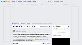 
                            6. Caranya reset password twitter tapi alamat email lupa Gan,Gmna ya ...