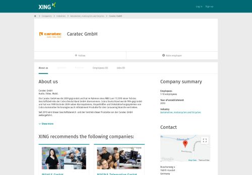
                            6. Caratec GmbH als Arbeitgeber | XING Unternehmen
