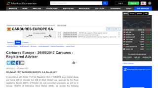 
                            5. Carbures Europe : 29/05/2017 Carbures - Registered Adviser ...