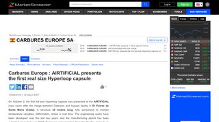 
                            6. Carbures Europe : AIRTIFICIAL presents the first real size Hyperloop ...