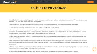 
                            12. Carcheck » Política de Privacidade - Carcheck