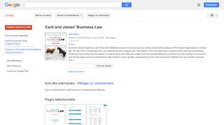 
                            10. Card and James' Business Law