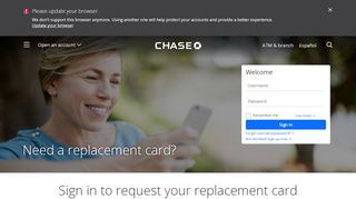 
                            5. Card Replacement | Digital | Chase.com