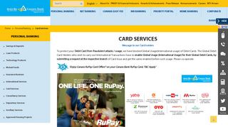 
                            8. Card Services - Canara Bank