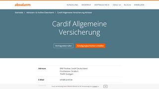 
                            7. Cardif Allgemeine Versicherung Adresse - Aboalarm